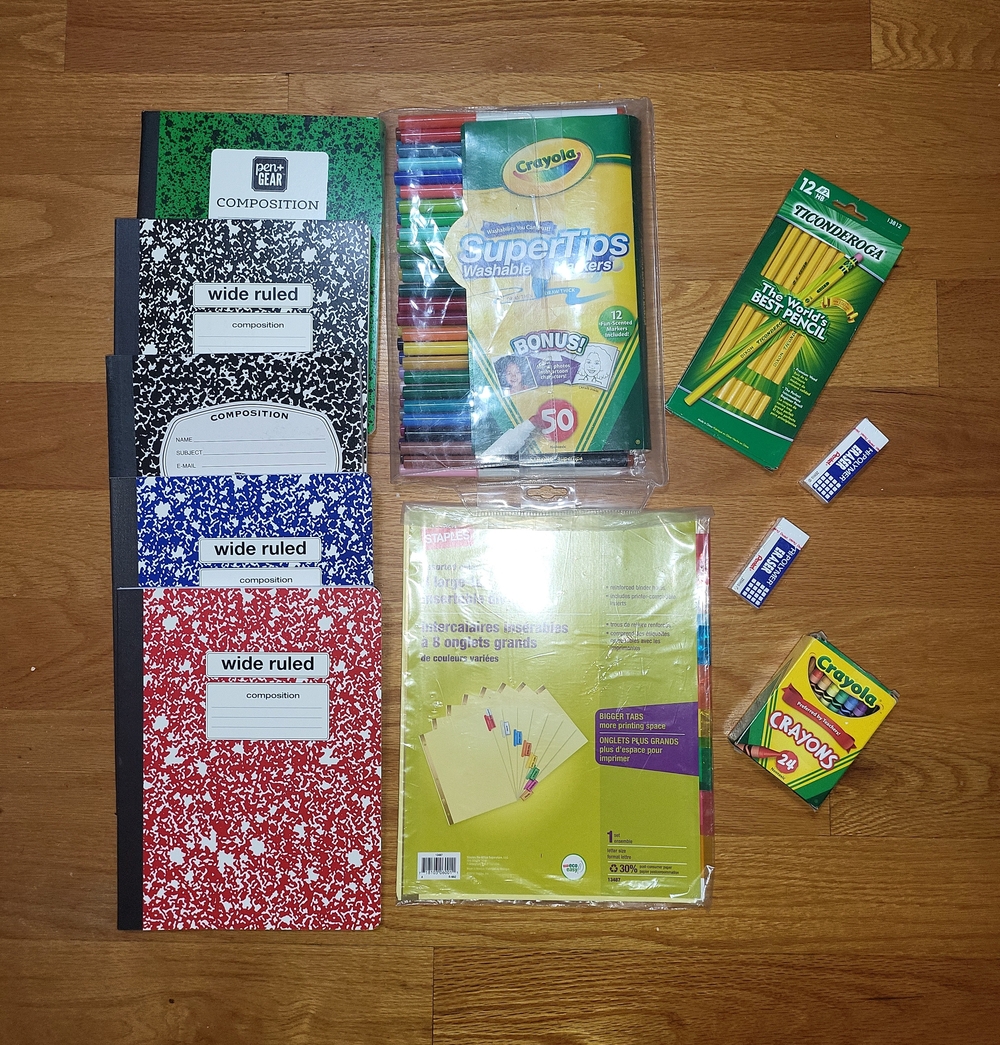 Assorted School Supplies. All New.
